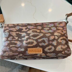 Consuela Iridescent Leopard Crossbody Bag